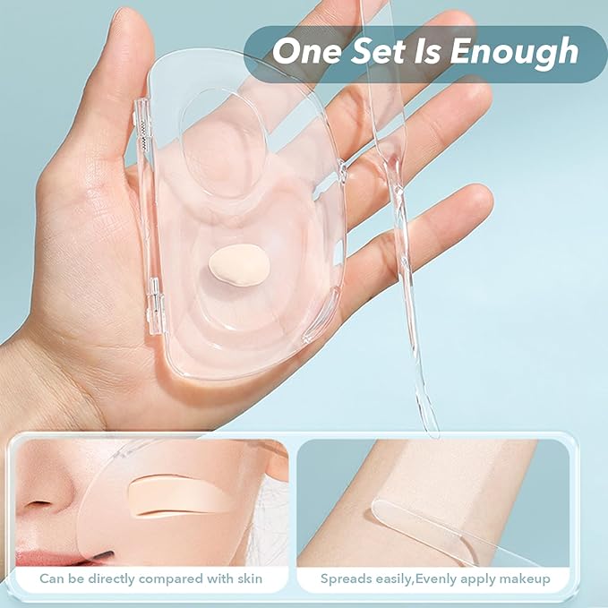 Acrylic Cosmetic Makeup Palette,2 in 1 Makeup Mixing