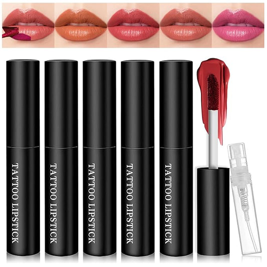 AWCCXMYM 5 Colors Peel Off Lip Stain Lip Long