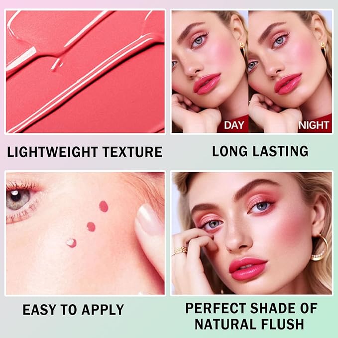 CAHIUYOA Pink Liquid Blush Oil Clear Liquid Blush for Women