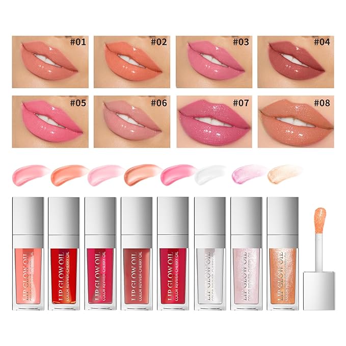 Ultimate Luxe Lip Oil Hydrating Fruit-Flavored Oils with Soft Brush for Moisturized, Full, and Radiant Lips (#02, SINGLE)