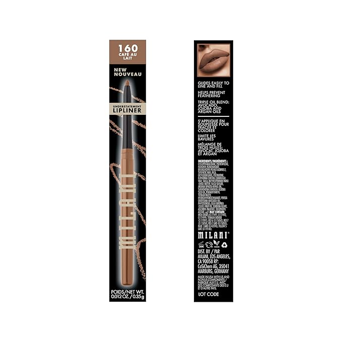 Milani Understatement Lipliner Pencil - Highly Pigmented Retractable Soft Lip Liner Pencil, Easy to Use Lip Makeup