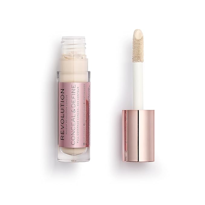 Revolution Beauty, Conceal & Define Concealer, Full Coverage 0.14 Oz