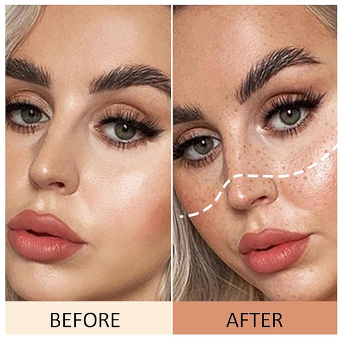 Erinde 2PCS Freckle Pen, Natural Lifelike Freckle Makeup Dark Brown