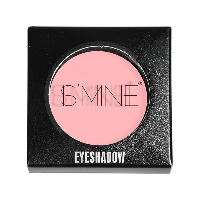 ISMINE Single Eyeshadow Powder Palette, Matte Light Pink, High Pigment, Longwear Single Eye Makeup for Day & Night