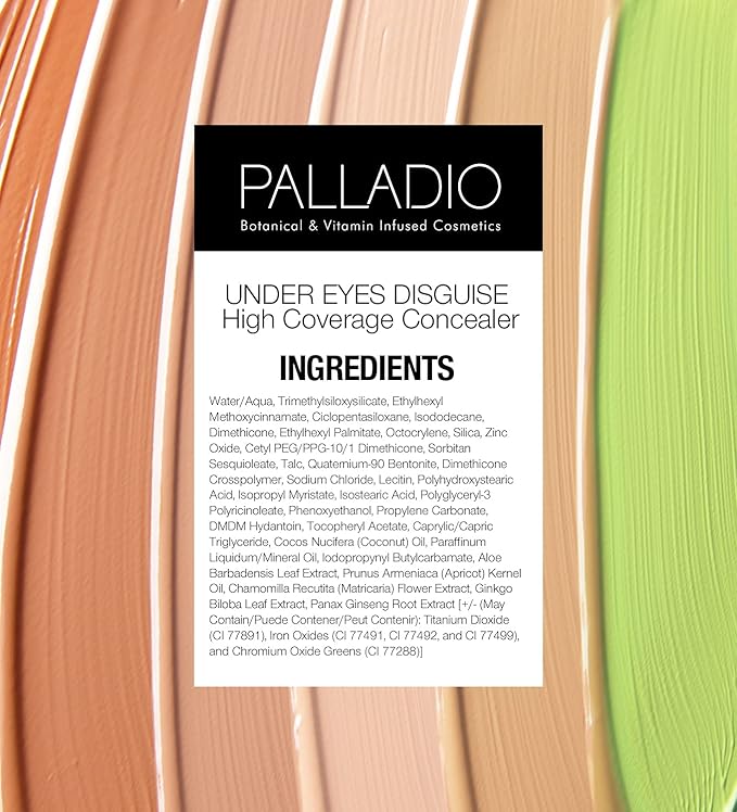 Palladio Full Coverage Concealer, Under Eyes Disguise, Creamy Peach Tea