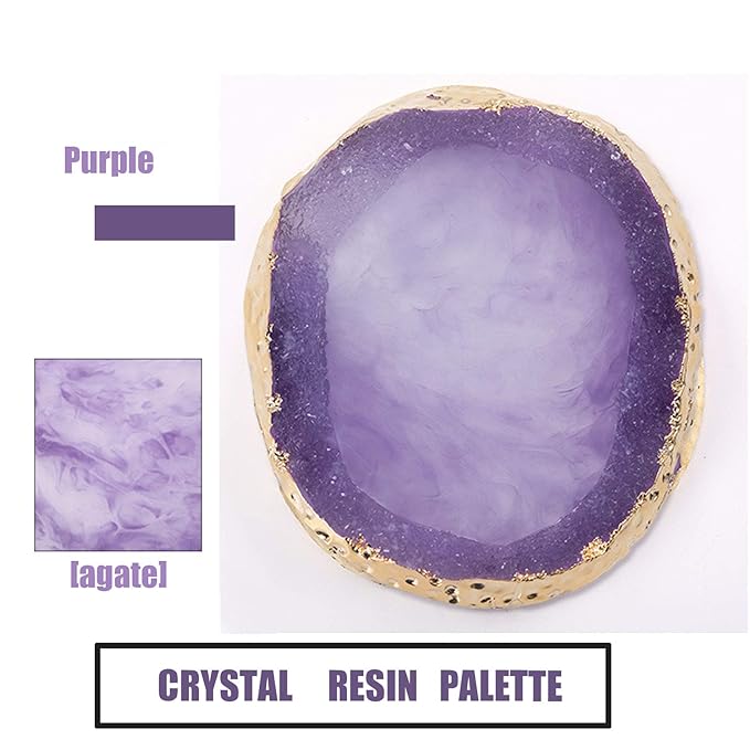 MISUD Resin Nail Art Palette, Golden Edge Paint