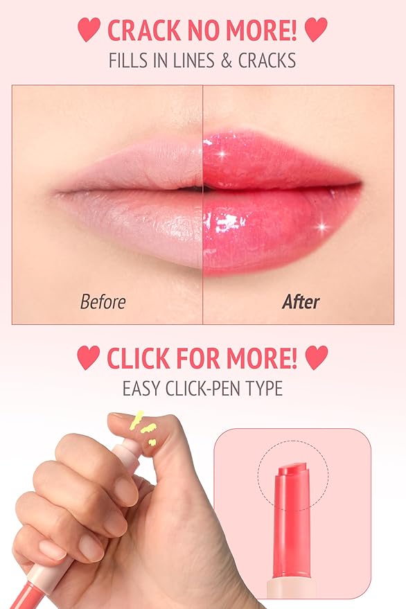 self beauty Veganize Collagen Lip Glass Balm - Hydrating Lip w/Hyaluronic Acid - Vegan Korean Lip Balm Moisturizing Lip Care – Lip Gloss Repair for Dry Cracked Lips 0.06 oz (#5 Carrot Coral)