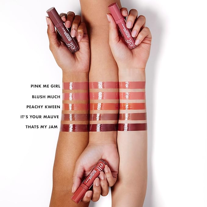 e.l.f. Sun Boss Gloss SPF 25, Pigmented Lip Gloss For A High-Shine Finish, Moisturizing & Conditioning Formula, Vegan & Cruelty-Free, Blush Much?