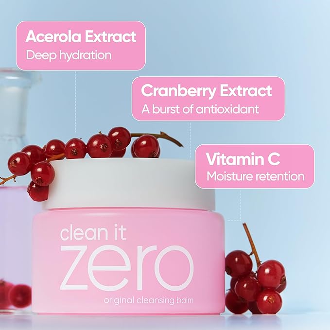 BANILA CO Clean it Zero Original Cleansing Balm | Korean Makeup Remover, Cleansing Oil, Facial Cleanser for All Skin Types | Vegan | Made with Acerola Berry & Vitamin C (100ml / 3.38 fl. oz)