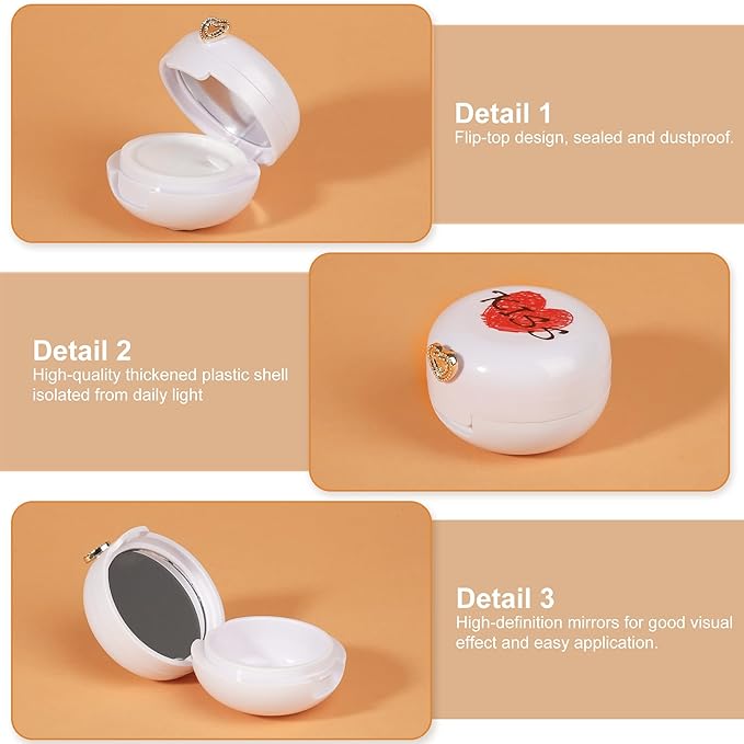 2 Pack Lip Balm Containers,Plastic Portable