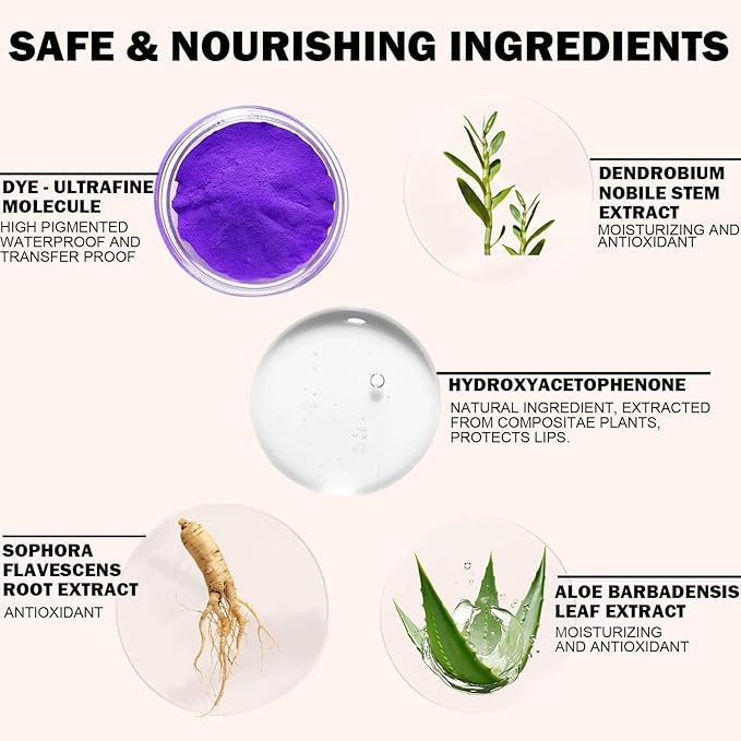 Peel Off Lip Liner Stain, Infused with Nourishing Ingredients & Vitamin E, Quick Set Lip Stain Peel Off Long Lasting For All Skin Types, #006 Love Poems