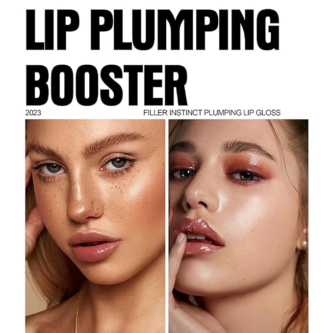 6 Colors Lip Plumper, Hydrating & Smooth Lip Wrinkles, Enhancing Plump Effect for Fuller Lips High Shine Lip Glaze Long Lasting Nourishing Lip Plumper for Women Girls (# 04)