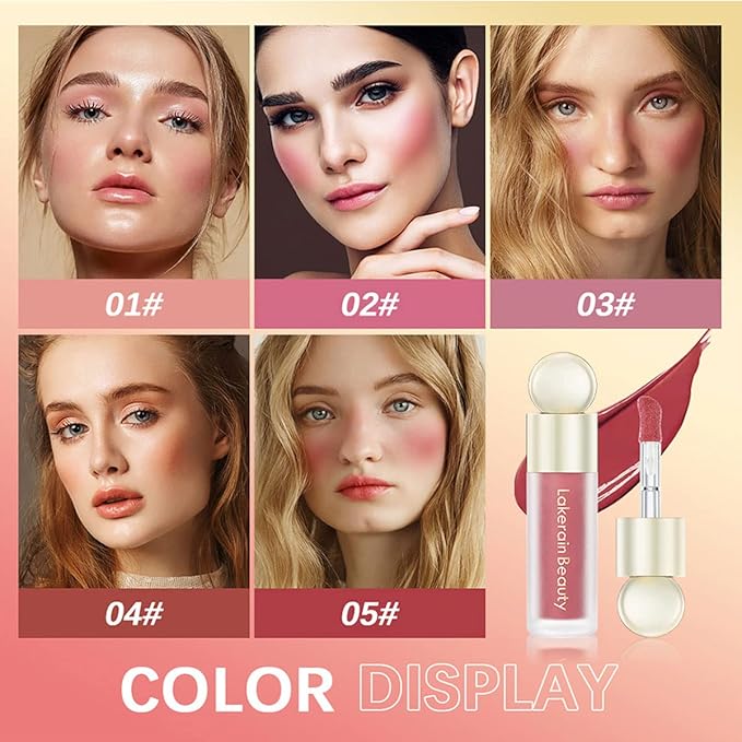 Liquid Blush for Cheeks, Soft Cream Face Blush Cheek Tint