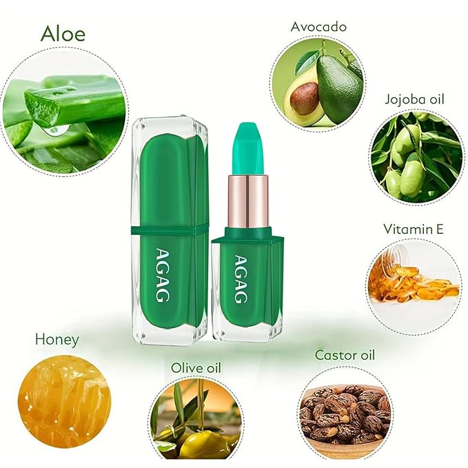 1Pcs Color Changing Aloe Vera Lipstick,