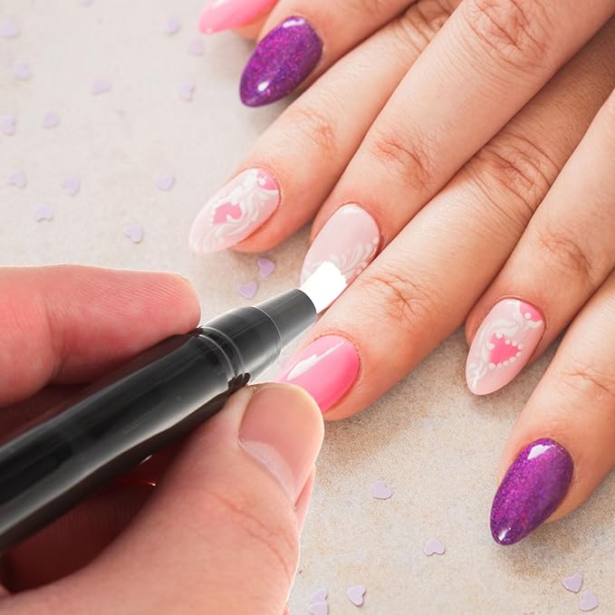 FRCOLOR Empty Nail Oil Pen with Brush Tip 3ml