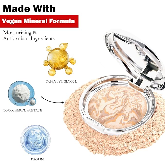 Marbleized Baked Foundation Makeup, Balance and Brighten Col 32 Oz