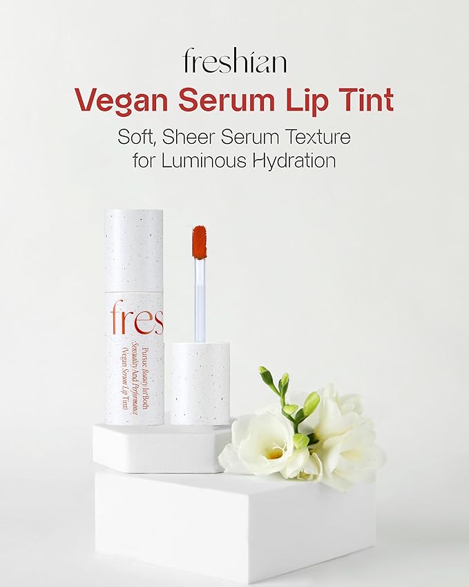 Vegan Serum Lip Tint (02 Garden, 0.21oz) - Long-Lasting Moisturizing Formula, Lightweight Lip Stain. Korean Makeup Skin Care. Luminous, Hydrated Lips.