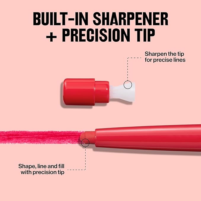 Revlon Colorstay Lip Liner Makeup with Built-In Sharpener, Longwear Rich Colors, Smooth Application, 635 Sienna, 0.01 oz