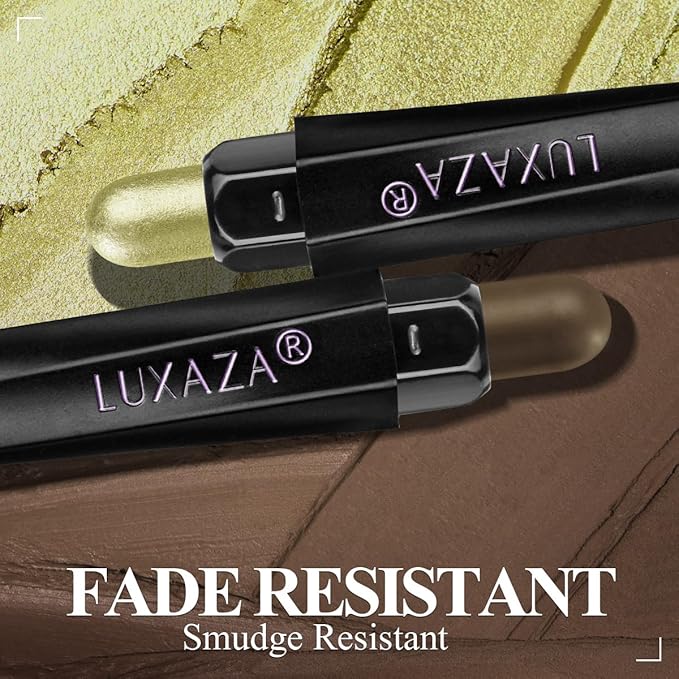 Neutral Eyeshadow Stick Makeup Set, Metallic Shimmer Matte Cream Eye Shadow Eyeliner Brightener Pencil Crayon - Classic 6PCS A007