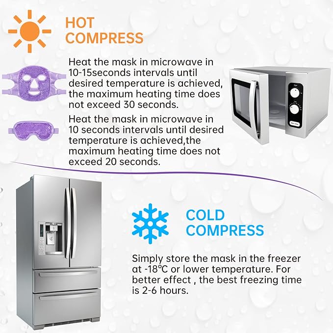 Cooling ice face eye mask