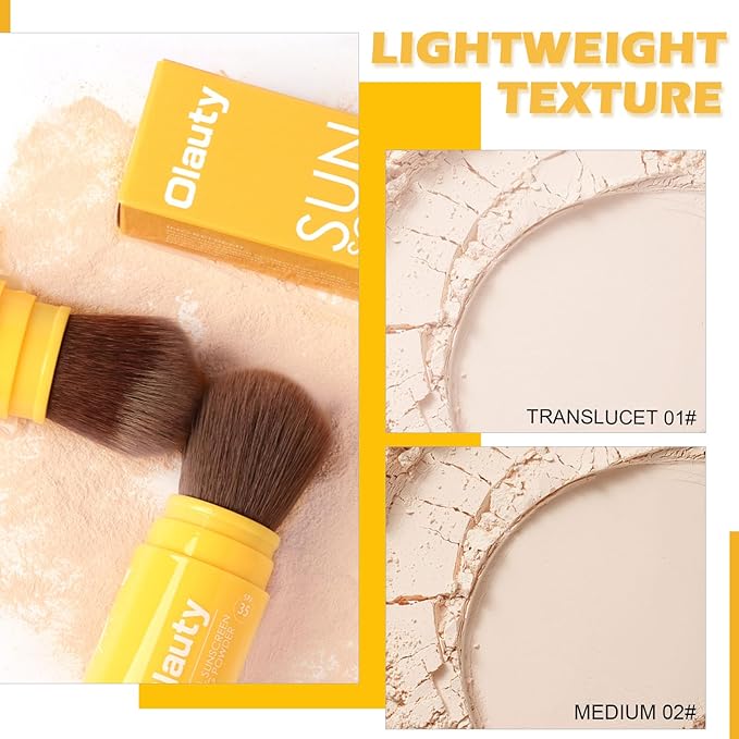 Mineral Sunscreen Setting Powder, Translucent Oil Natural Matte (#1 Translucent)