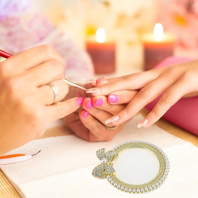 Resin Nail Art Palette Gold Edge Nail Holder