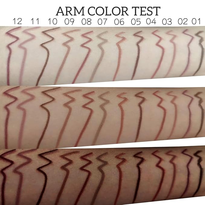 MAEPEOR Matte Lip Liner 12 PCS Nude Brown Highly