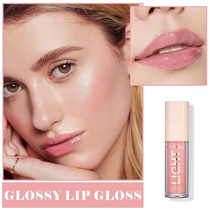 MAEPEOR Moisturizing Lipgloss Set 6PCS Smooth Hydrating Lip Gloss Neutral Nude Nourishing Glossy Lipgloss for Women and Girls (Moisturizing, 6PCS Set A)