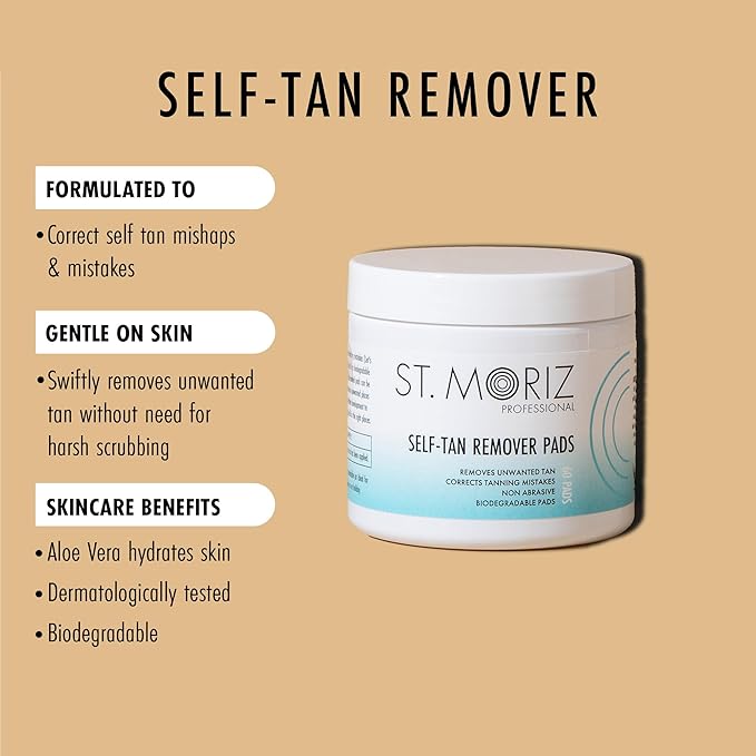 St Moriz Professional Self Tan Remover Pads -