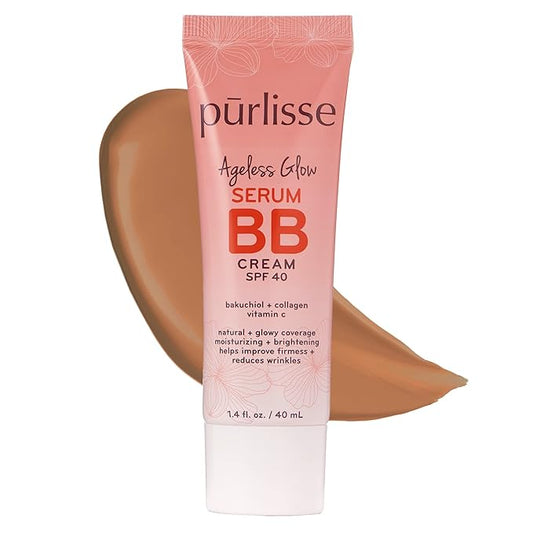pūrlisse Ageless Glow Serum BB Cream SPF 40 Tan Deep 1.4oz