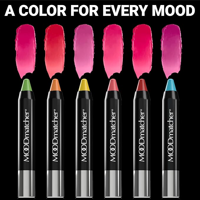 MOODmatcher original Color Changing Lipstick – 12 Hours Long-Lasting, Moisturizing, Smudge-Proof, Easy to Apply Creamy Lipstick, Glamorous Personalized Color, Premium Quality – Made in USA (Red)