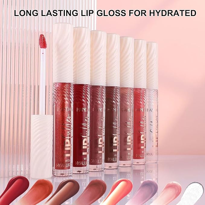 Brown Chocolate Lip GlossTinted Glitter Lipgloss Lip Oil Teens Moisturizing Lipstick Lip Balm High Shine And Vegan Plumping Lip Gloss For Women Girls Long-Lasting Dry Lip Care lip pumper gloss 06