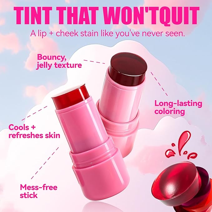 Milk Jelly Blush, Cooling Water Milk Jelly Tint, Makeup, 02