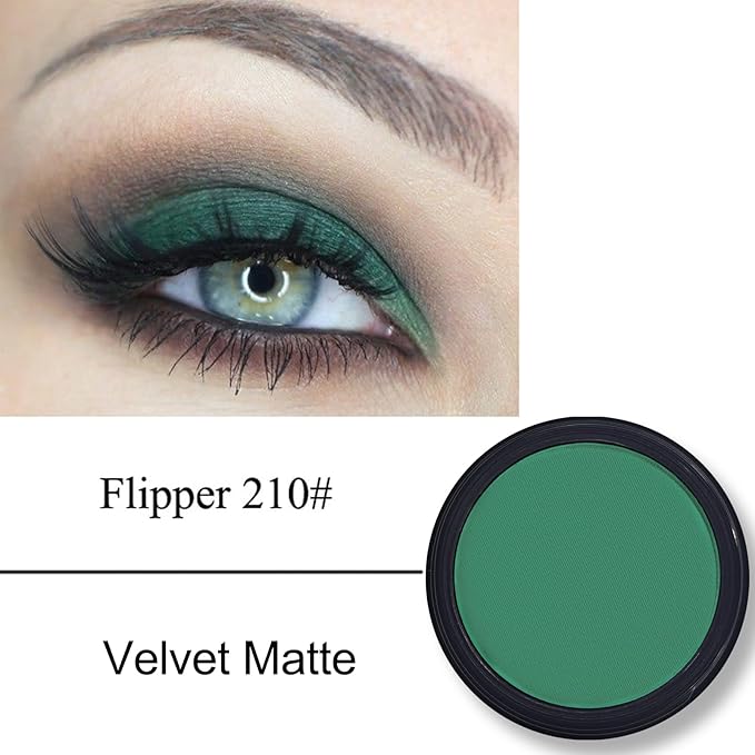 Erinde Single Green Matte Eyeshadow Palette, High Pigmented Eye Shadow Powder, Long Lasting, Ultra-Blendable, Intense Color