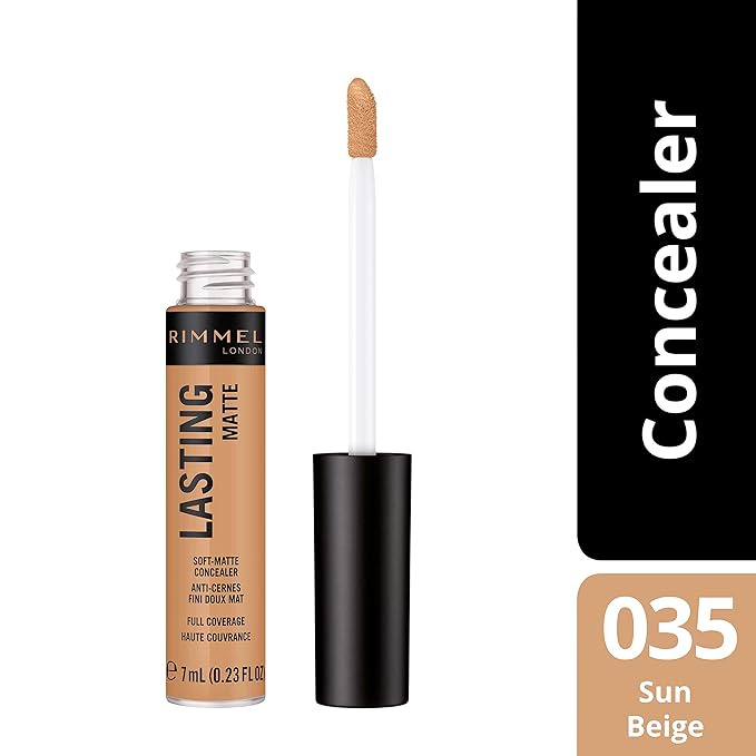 Rimmel Lasting Radiance Concealer and Eye Illuminator with Soft Beige, 7 ml