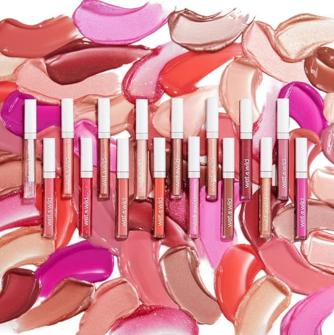wet n wild Mega Slicks Lip Gloss | Long Lasting | Hyaluronic Acid | High Shine | Crystal Clear (Pack of 2)