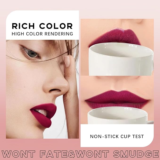 Lip Stain Marker,Nude Plum Lip Tint Stain Pen Liner,Hydrating