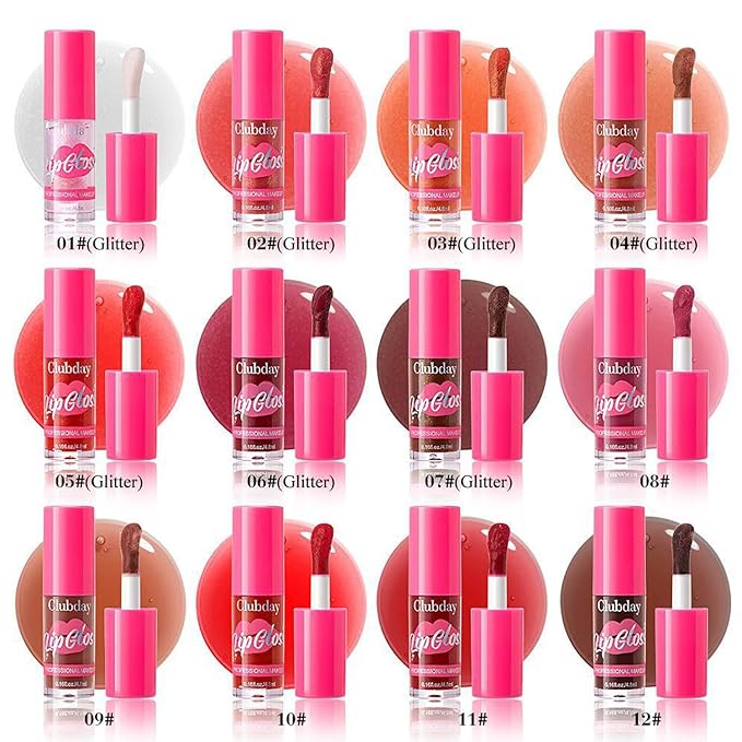 Lip Plumper Gloss Glitter Tinted Plumping Lip Gloss For Women Hydrating Long Lasting Shimmer Moisturizing Glossy Non Sticky Lip Gloss (02#)