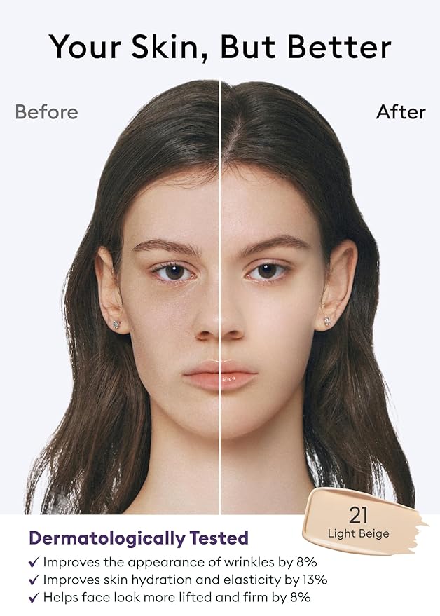 MISSHA M PERFECT COVER SERUM BB CREAM No.21 Light Beige - Light with Cool Undertone, Skin Tint, Tinted Moisturizer, Skin Care Foundation Makeup, Superfood Complex, Glass Skin, Korean Makeup,1.18 Fl oz