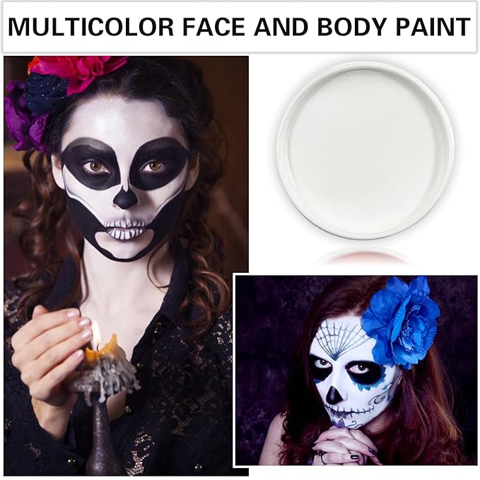 White Face Body Paint Halloween Cosplay Clown Zombie