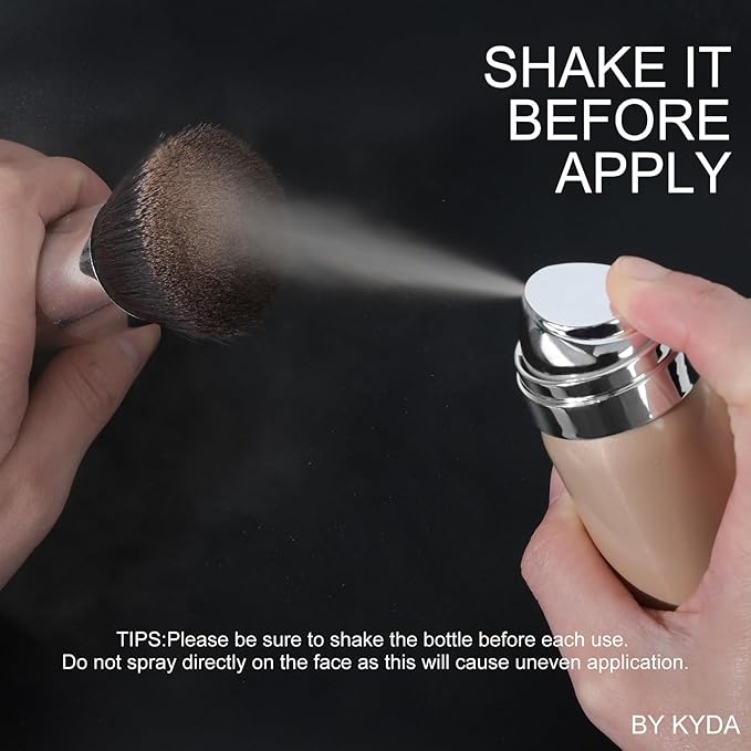 KYDA AirBrush Foundation Spray, Silky Foundation Mist Makeup, Nude Beige