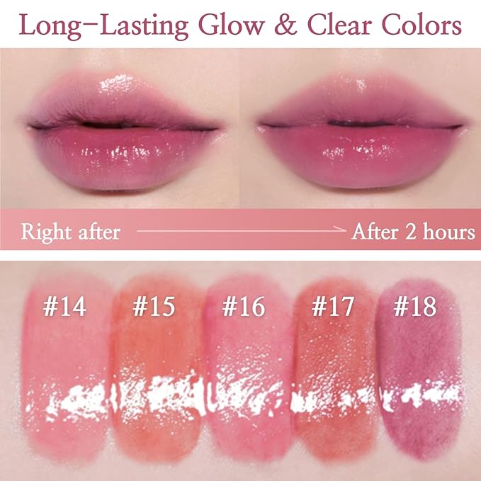BBIA Glow Lip Tint – Lip Plumping, Volumizing Glossy & Glowy Lip Stain Naturally Moisturizing Comfortable Texture Lightweight Long-Lasting Vivid Color Non-Sticky Non-Dry Korean (16 SUMMER, Pack of 1)