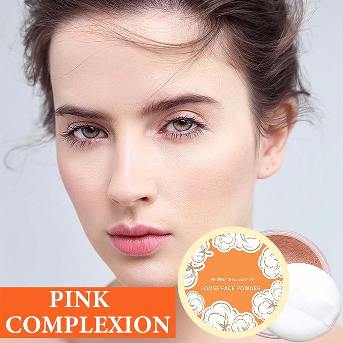 Oil Control Loose Face Powder,Translucent Setting Powder With