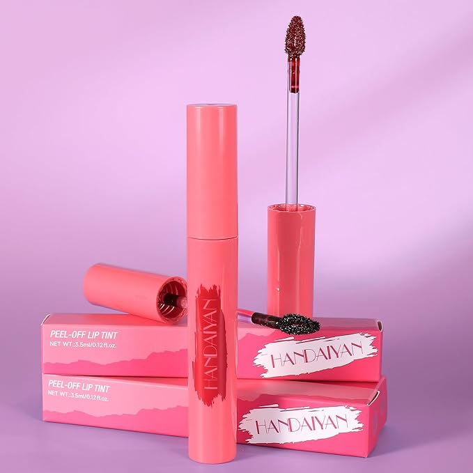 Wonder Blading Lip Stain Peel Off Masque, 6 Colors Tattoo Peel Off Mask, Matte Finish Peel Off Lip Stain, Waterproof & Transfer Proof Nude Lip Tint, Lip Tatoo Peel Lip Tint, 03# Rose Powder