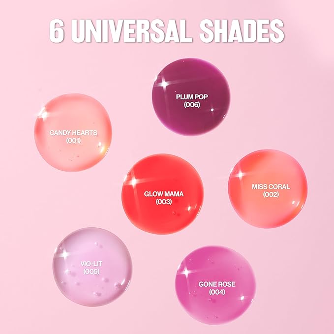 REVLON Super Lustrous Glimmer Lip Oil, Moisturizing & Tinted, Shiny Finish, Made with Plant-Based Squalane, 003 Glow Mama, 0.13 fl oz