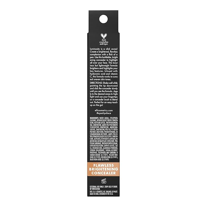 e.l.f. Flawless Brightening Concealer, Illuminating & Highlighting Face Fl Oz
