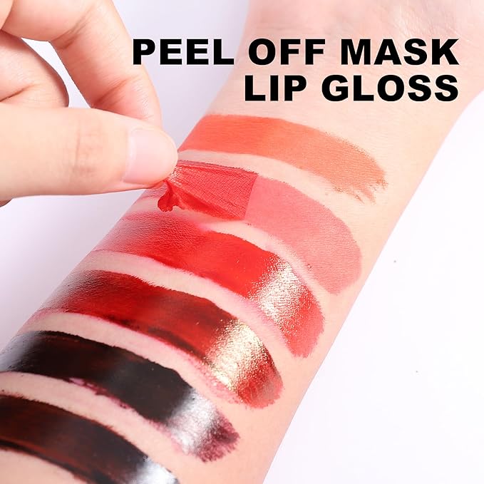Wonder Blading Lip Stain Peel Off Masque, 6 Colors Tattoo Peel Off Mask, Matte Finish Peel Off Lip Stain, Waterproof & Transfer Proof Nude Lip Tint, Lip Tatoo Peel Lip Tint, 06# Dark Brown