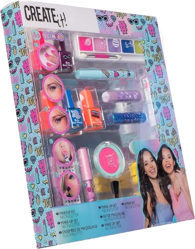 Neon and Glitter Makeup Set -