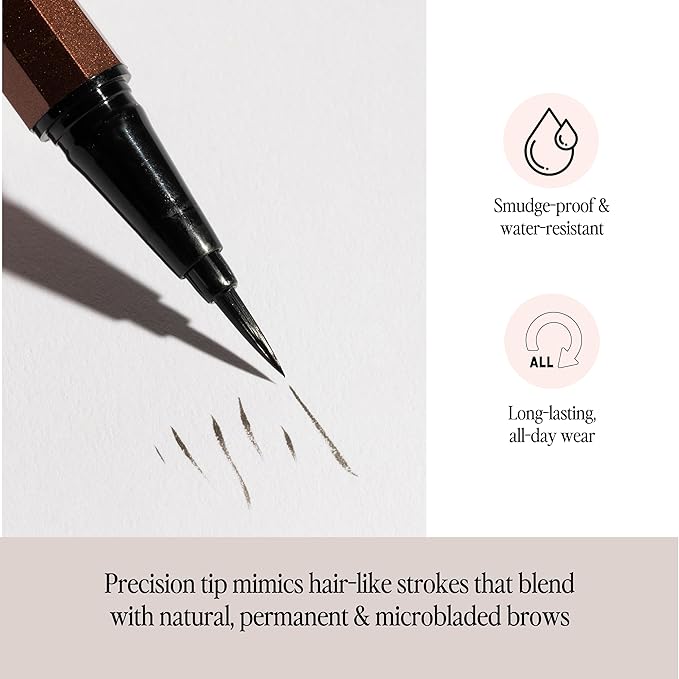 Billion Dollar Brows Raising Brows Liquid Brow Pen, Eyebrow Pen with a MicroTip Applicator Creates Natural Looking Brows Effortlessly and Stays on All Day, Taupe