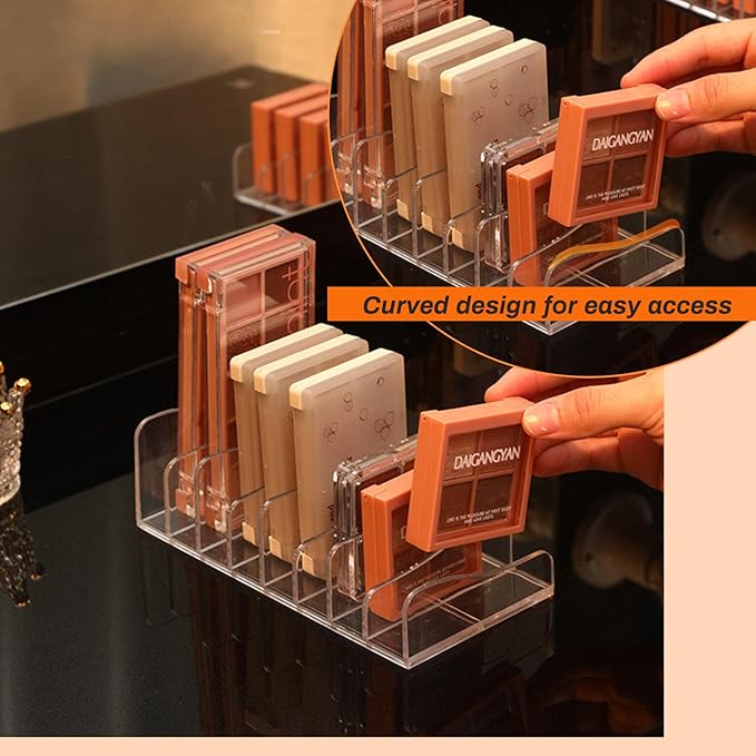 Makeup Palette Organizer,Acrylic Eyeshadow Palette Pallet,8 Sectons BPA-Free
